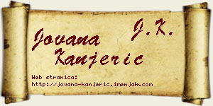 Jovana Kanjerić vizit kartica